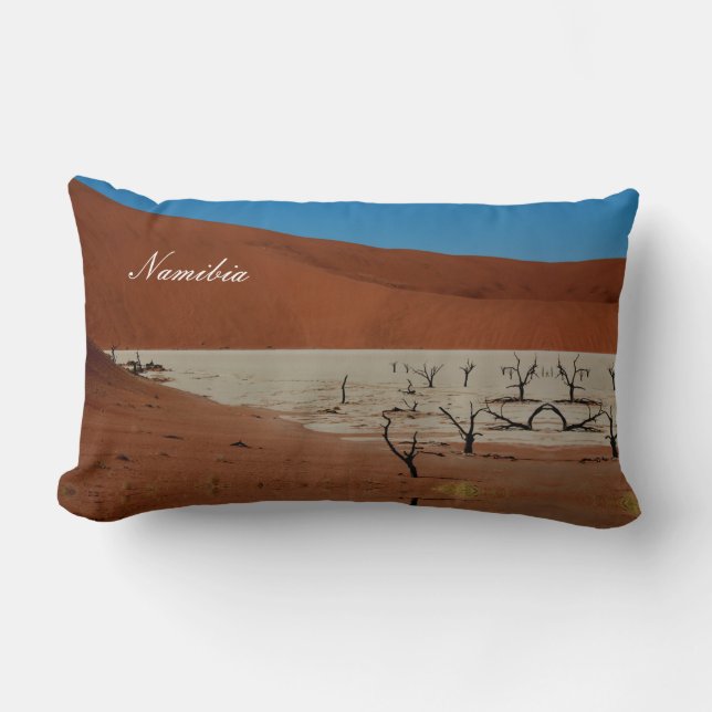 Namibia Sand Dunes Landscape Sossusvlei Lumbar Pillow (Front)
