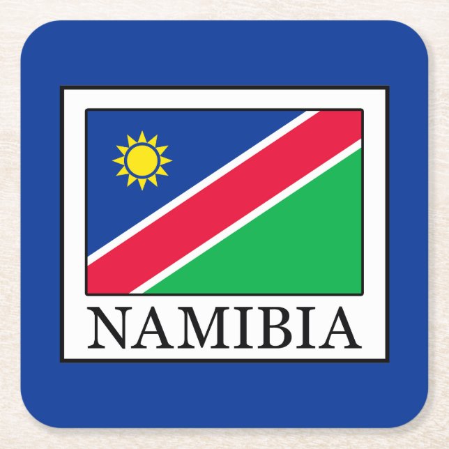 Namibia Square Paper Coaster (Front)
