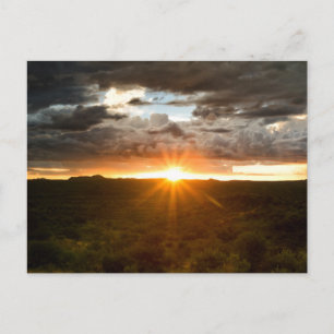Namibia - Sunset over the plains postcard