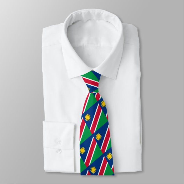 Namibia Ties, fashion Namibian Flag, business Neck Tie (Tied)