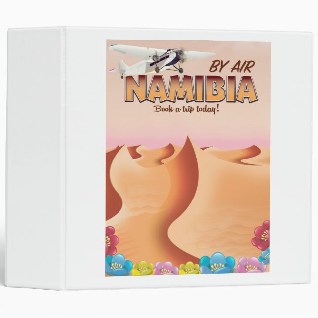 Namibia vintage flight poster. 3 ring binder (Front/Spine)