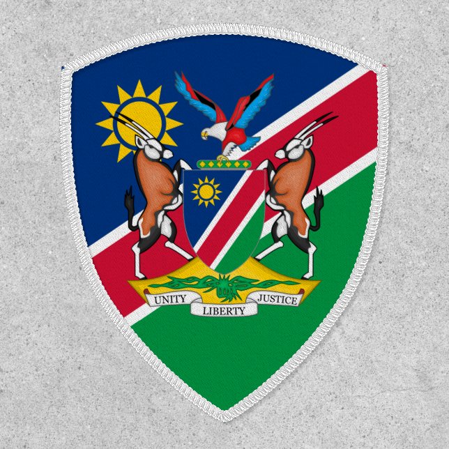 Namibian Flag & Coat of Arms, Flag of Namibia Patch (Front)