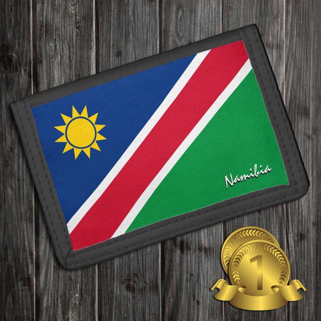 Namibian flag fashion, Namibia patriots / sports Trifold Wallet (Creator Uploaded)