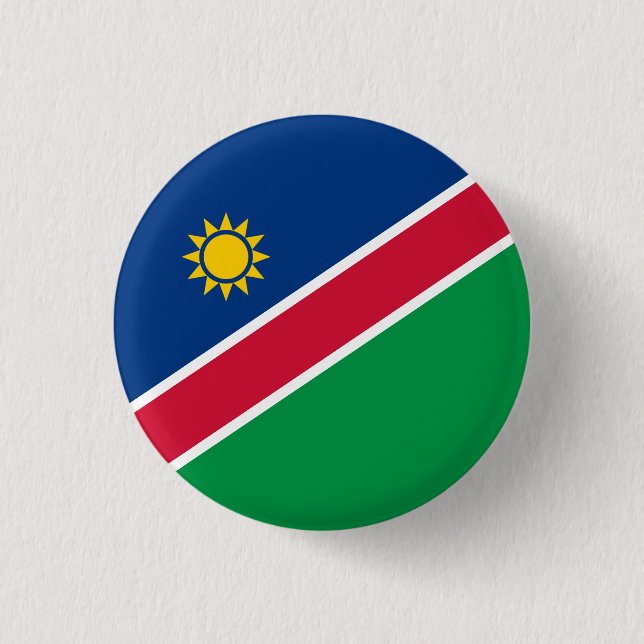 Namibian Flag, Flag of Namibia Button (Front)
