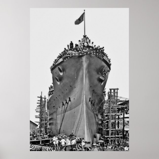 Naming Ceremony for BB-39:  USS Arizona Poster (Front)