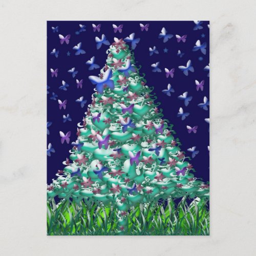 Naming Christmas Tree Holiday Postcard