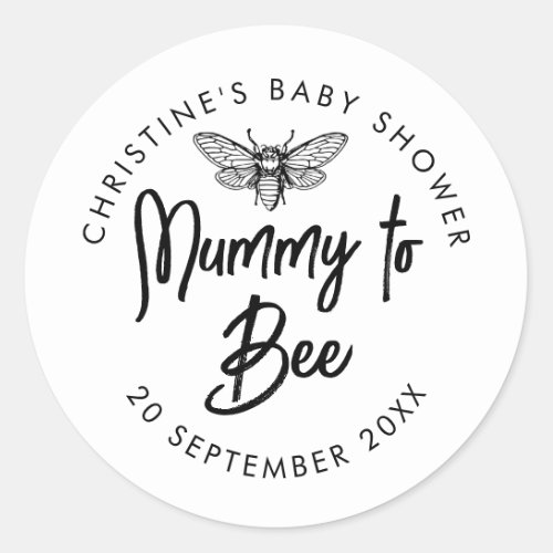 Naming Day Keepsake New bee classic round sticker