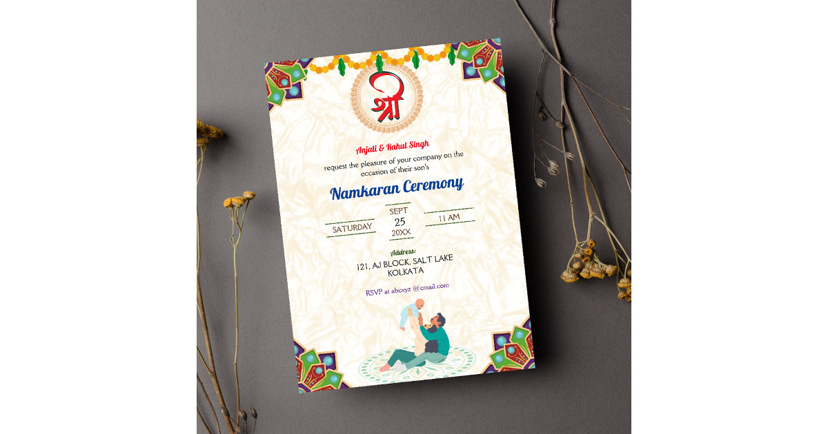 Namkaran Hindu Naming Ceremony Invitation Zazzle