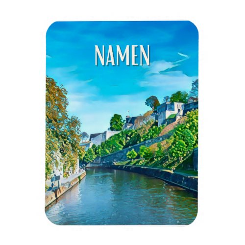 Namur Belgique Photo Vintage Magnet
