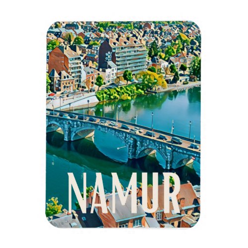 Namur Belgique Photo Vintage  Magnet