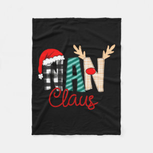 Nan Claus Xmas Happy Family New Santa Claus Christ Fleece Blanket