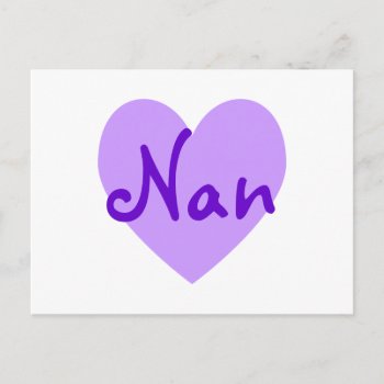 Nan In Purple Postcard by purplestuff at Zazzle