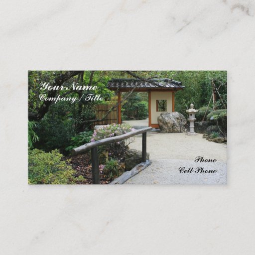 Customizable Nan-mon: Oriental Gardens Business Cards