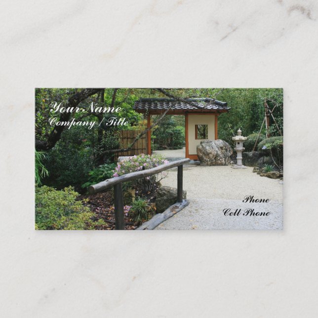 Nan-mon: Oriental Gardens Business Card (Front)
