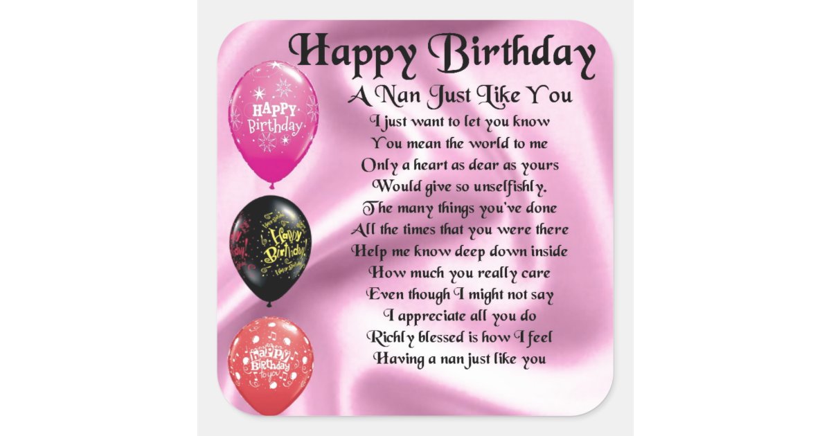 nan-poem-happy-birthday-square-sticker-zazzle