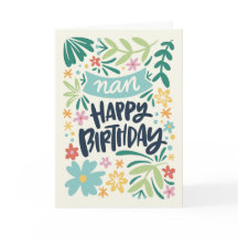 Nan summer birthday card