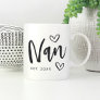 Nan Year Established Grandma Coffee Mug