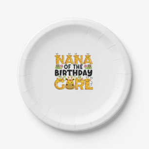 Nana 1st Birthday Girl Giraffe Theme Party Zoo Saf Paper Plates