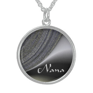 Nana Abstract Black and Gold Design Necklace