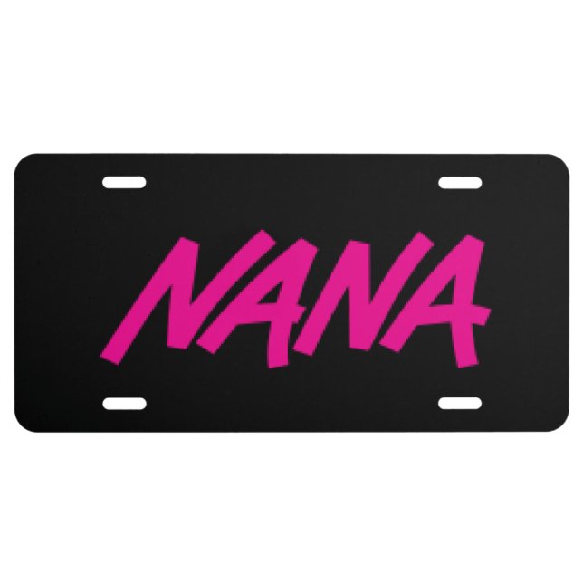 Nana Aluminum License Plate (Front)