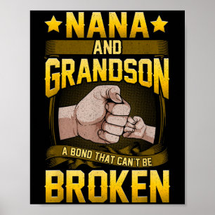 Nana And Grandson A Bond That Can't Be Broken Shir Poster