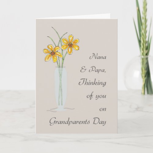 Nana and Papa Grandparents Day Thinking of You Card