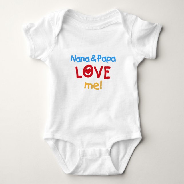 Nana and Papa Love Me Baby Bodysuit (Front)