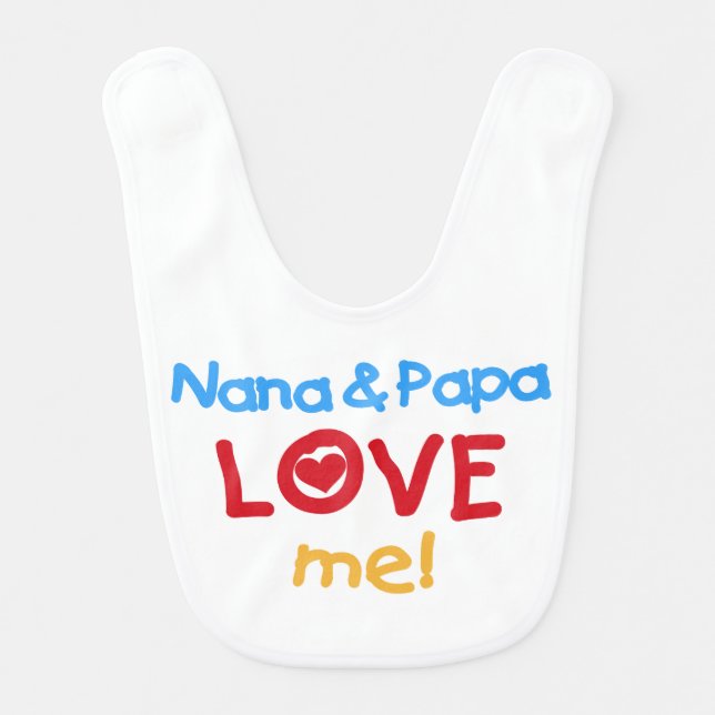 Nana and Papa Love Me Bib (Front)
