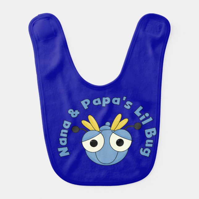 Nana and Papa's Lil Bug Bib (Front)