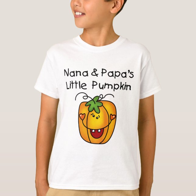 Nana and Papa's Little Pumpkin T-shirts (Front)
