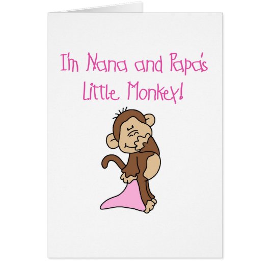 Nana and Papa's Monkey - Pink Tshirts and Gifts (Front)