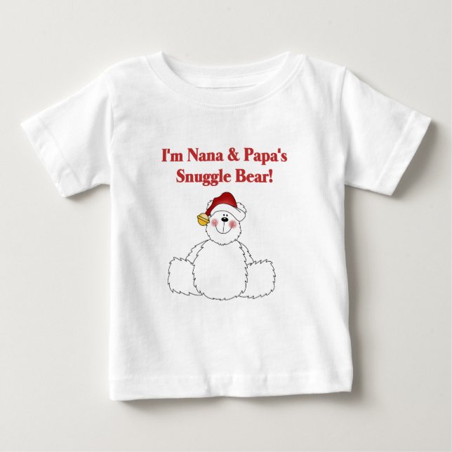 Nana and Papa's Snuggle Bear T-shirts and Gifts (Front)