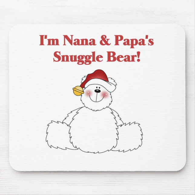 Nana and Papa's Snuggle Bear T-shirts and Gifts Mouse Pad (Front)