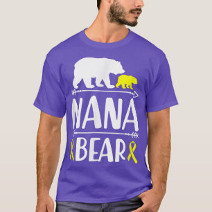 Nana Bear Childhood Cancer Awareness Grandma Of A T-Shirt