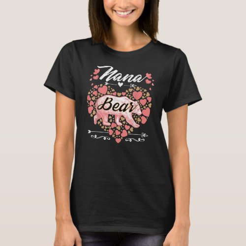 Nana Bear For Women Cute Mothers Day And T_Shirt