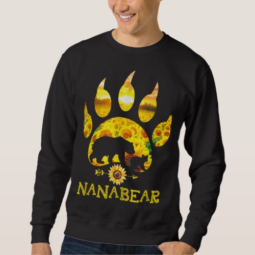 Nana Bear Sunflower Funny Mothers Day Gift Sweatshirt