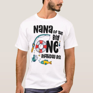 Nana Big One 1-Year-Old Boy Fishing Birthday T-Shi T-Shirt