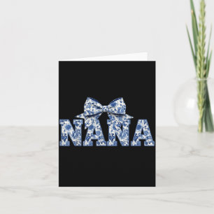 Nana- Blue White Chinoiserie Floral - Grandma Card