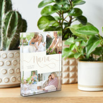 Nana Calligraphy 4 Photo Cream Acrylic Block