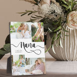 Nana Calligraphy 4 Photo Tabletop Plaque<br><div class="desc">Personalized 4 photo plaque gift for your Nana,  which you can personalize with your custom message,  such as I love you and your name. The photo template will display your pictures in a small photo collage of 2x landscape and 2x portrait pictures. Nana is lettered in elegant swirly calligraphy.</div>
