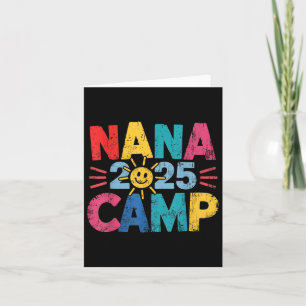 Nana Camp 2025 Family Vacation Summer Camping Crew Card