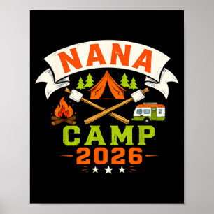 Nana Camp 2026 Family Summer Vacation Camping Crew Poster