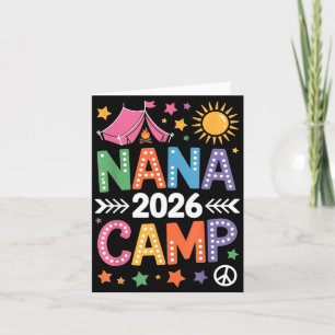 Nana Camp 2026 Family Vacation Summer Camping Crew Card