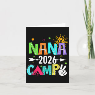 Nana Camp 2026 Family Vacation Summer Camping Crew Card