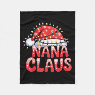 Nana Claus Christmas Family Matching Grandma Holid Fleece Blanket