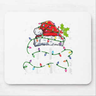 Nana Claus Christmas Lights Pajama Family Matching Mouse Pad