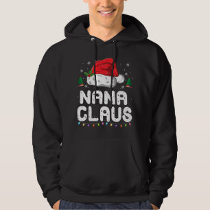 Nana Claus Christmas Pajama Family Matching Xmas Hoodie