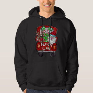 Nana Claus Christmas - Reindeer and Santa Claus Hoodie