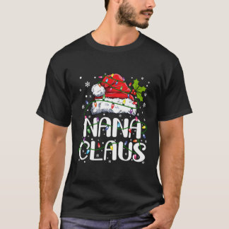 Nana Claus Lights Pajama Family T-Shirt