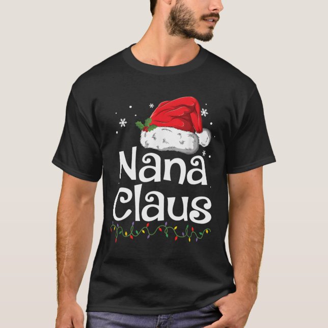 Nana Claus Pajamas Santa T-Shirt (Front)